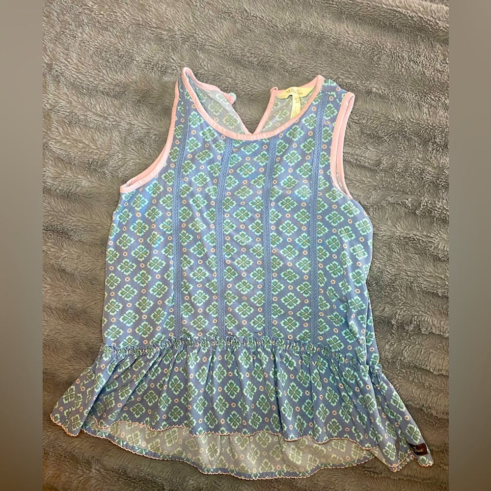 MJ girls sleeveless ruffle shirt